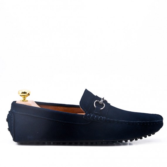 Men's suede moccasin leather with buckle