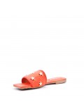 Women's flip flops in imitation leather