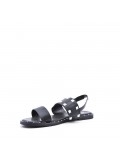 Flat sandals in faux leather for women