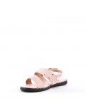 Flat sandals in faux leather for women