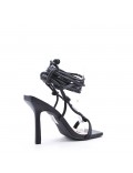 Faux leather heeled sandal