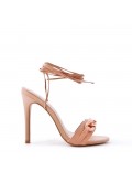 Faux leather heeled sandal