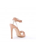 Faux leather heeled sandal