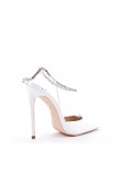 Faux leather heeled sandal