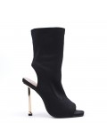 Mixed-material ankle boot