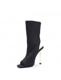 Mixed-material ankle boot