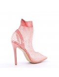 Mix-materials heeled sandal 