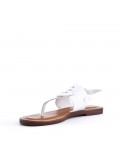 Flat sandals in faux leather for women