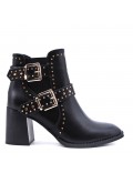 Faux leather ankle boot