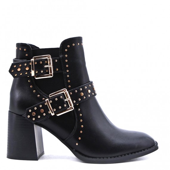 Faux leather ankle boot