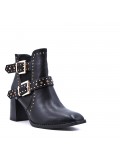 Faux leather ankle boot