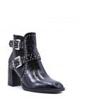 Faux leather ankle boot