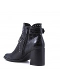 Faux leather ankle boot