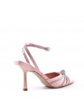 Mix-materials heeled sandal 