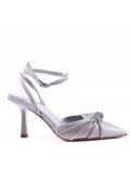 Mix-materials heeled sandal 