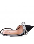 Mix-materials heeled sandal 