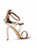 Mix-materials heeled sandal 