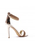 Mix-materials heeled sandal 