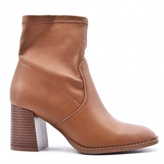 Faux leather ankle boot