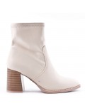 Faux leather ankle boot