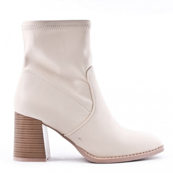 Faux leather ankle boot