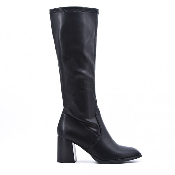 Mixed-material ankle boot