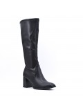 Mixed-material ankle boot