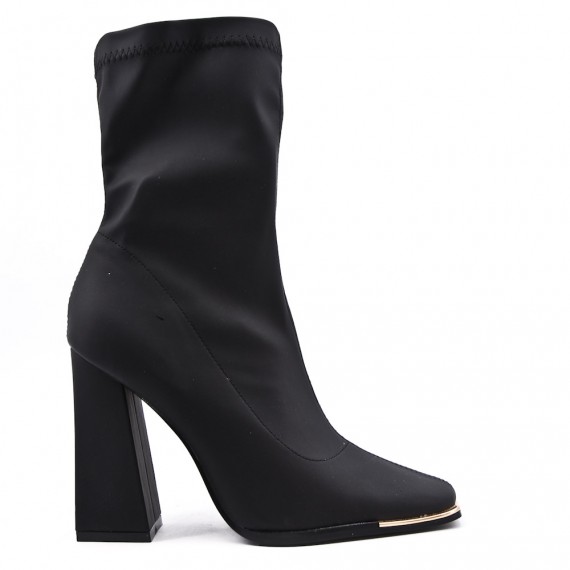 Faux leather ankle boot