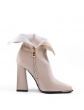 Faux leather ankle boot