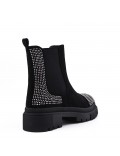 Mixed-material ankle boot