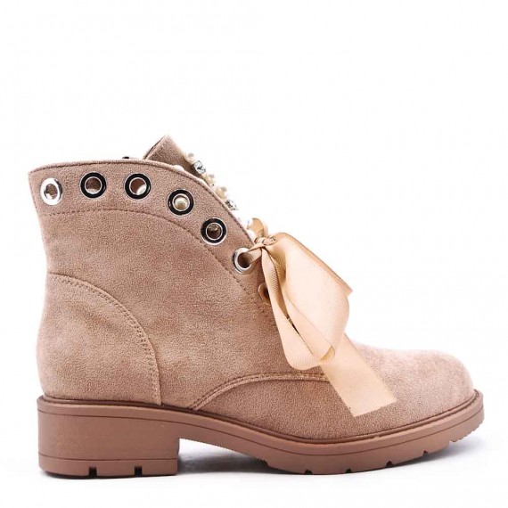 Ankle boot in faux suede