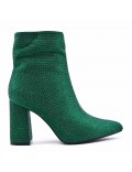 Mixed-material ankle boot