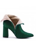 Mixed-material ankle boot