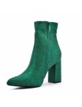 Mixed-material ankle boot