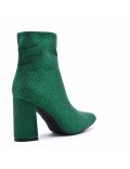 Mixed-material ankle boot