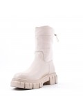 Mixed-material ankle boot