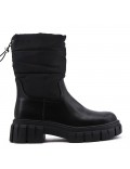 Mixed-material ankle boot