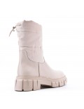 Mixed-material ankle boot