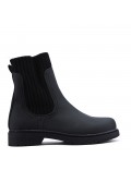 Mixed-material ankle boot