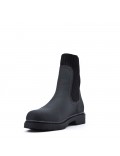 Mixed-material ankle boot