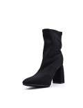 Faux leather ankle boot