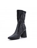 Faux leather ankle boot