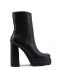 Faux leather ankle boot