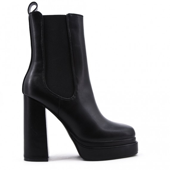 Faux leather ankle boot