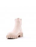 Mixed-material ankle boot