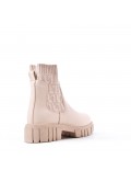 Mixed-material ankle boot