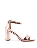 Faux leather heeled sandal