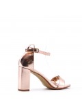 Faux leather heeled sandal