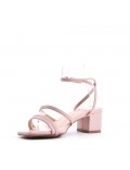 Faux leather heeled sandal