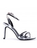 Faux leather heeled sandal